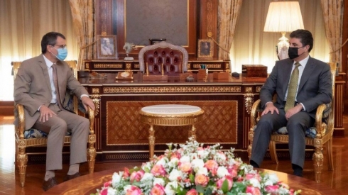 Serokê herêmê li gel balyozê Yekîtiya Ewrûpayê civiya