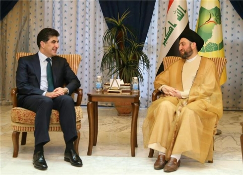 Nêçîrvan Barzanî û Emar Hekîm pêdagiriyê li ser giringiya hemahengiya navbera Hewlêr û Bexdayê dikin