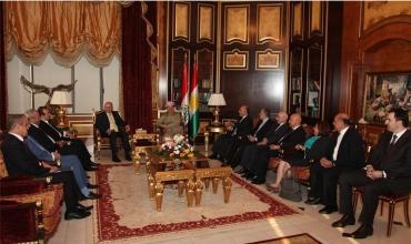 Serokê Herêma Kurdistanê pêşwaziya Serokê Encumena Nûnerên Iraqa Federal û şanda li gel kir