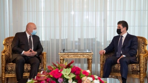 Nêçîrvan Barzanî û pîwerdarê NY civiyan