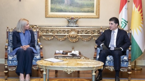 Serokê Herêma Kurdistanê li gel Jeanine Plasschaert civiya