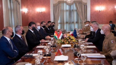 Serokê herêmê li gel wezîrê berevanî yê Îtalyayê civiya