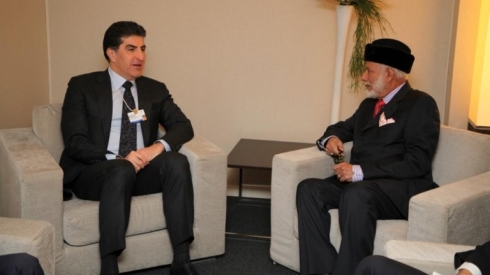 Nêçîrvan Barzanî li gel wezîrê derve yê Emanê civiya