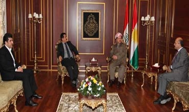 Serok Barzanî pêşwazî li Cîgirên Sekreterê Giştî Yekîtiya Nîştimaniya Kurdistanê kir