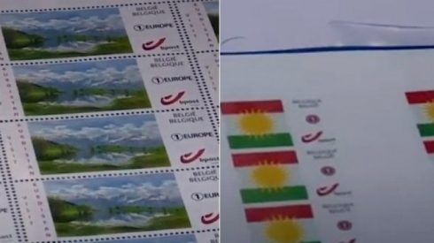 Beljîka pola fermî bi ala û xwezaya Kurdistanê çap kir