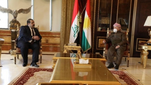 Serok Barzanî li gel şandeke parlementoya Îraqê civiya