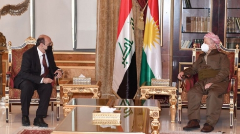 Serok Barzanî li gel Mîrê Êzidiyan civiya