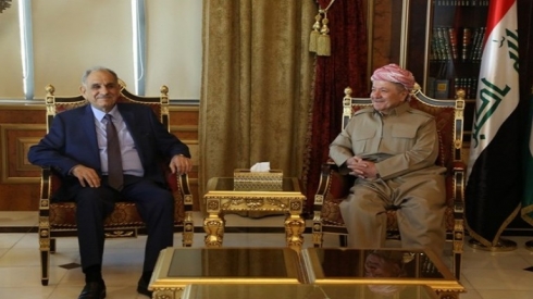 Serok Barzanî li gel Salih Mutleq civiya