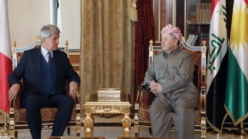 Serok Barzanî spasiya helwesta Fransa li hember Herêma Kurdistanê dike