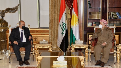 Serok Barzanî li gel Eyad Elawî civiya