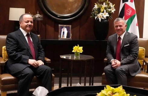 Şahê Urdinê û Serok Barzanî civîyan