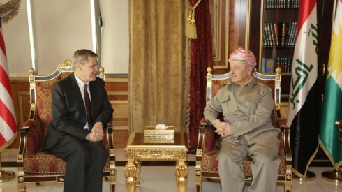 Serok Barzanî pêşwaziya Balyozê nû yê Amerîkayê li Iraqê kir