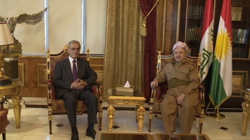 Serok Barzanî pêşwaziya Nicmedîn Kerîm kir