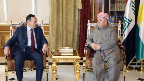 Serok Barzanî û parêzgarê Neynewayê civiyan