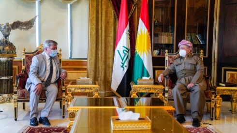 Serok Barzanî pêşwaziya şandeke korbenda Behr Elêlûm kir