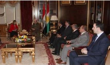 Serokê Herêma Kurdistanê pêşwaziya xanim Loretta Sanchez Endama Kongresa Emerîka kir