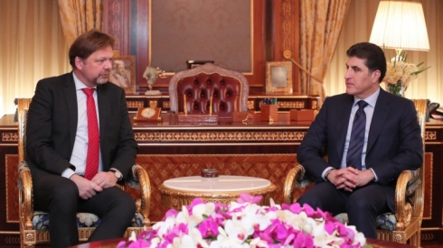 Serokê herêmê li gel nunerê wezîrê derve yê Almanyayê civiya