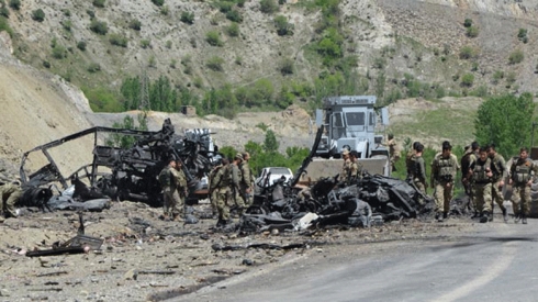 Li rêya Wan - Çelê barhîlgira leşkerî teqiya