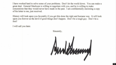 Trump bo Erdogan: Xwe gêl û gewc meke û aqil be