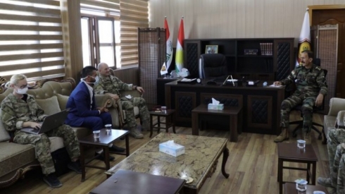 Şandeke leşkerî ya Frensî serdana wezareta pêşmerge kir