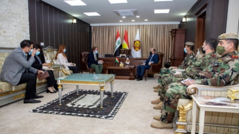 Şandekî Brîtanî serdana wezareta pêşmerge kir