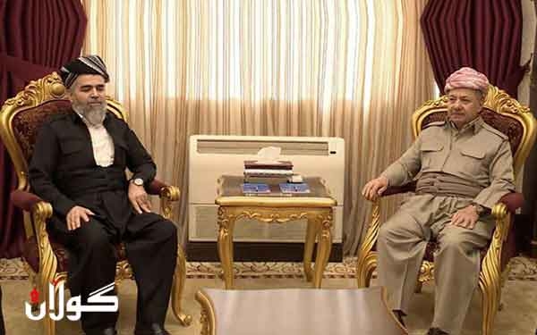 سەرۆك بارزانی پیرۆزبایی لە مامۆستا عەلی باپیر دەكات