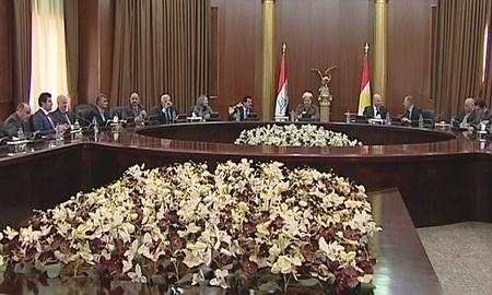 سه‌رۆكی كوردستان له‌گه‌ڵ مه‌كته‌بی سیاسی پارتی و یه‌كێتی كۆبۆوه‌