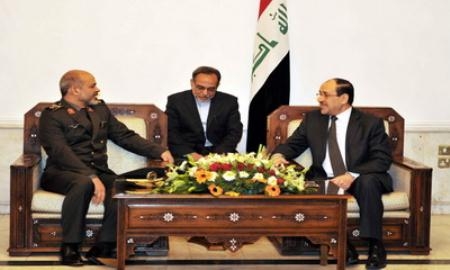 وه‌زیرى به‌رگرى ئێران و نورى مالیكى كۆبوونه‌وه‌