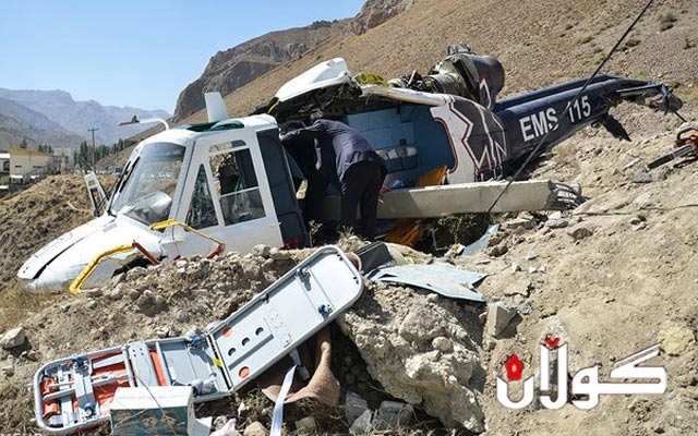  ئێران.. کۆپتەرێک کەوتە ناو دەریای خەزەرەوە 