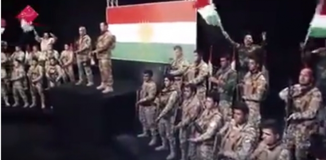 سروودێكى عێراقی بۆ پێشمه‌رگه‌: كوردستان هێڵى سووره‌ چیاكانى به‌داعشدا ده‌ته‌قێته‌وه‌ 