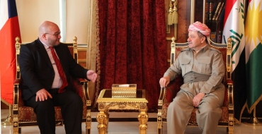 سه‌رۆكی هه‌رێمی كوردستان پێشوازی له‌ باڵیۆزی چیك له‌ عیراق ده‌كات