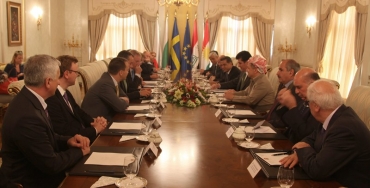 سه‌رۆكی هه‌رێمی كوردستان له‌گه‌ڵ وه‌زیرانى ده‌ره‌وه‌ى سوید و بولگاریا و پۆڵه‌ندا له هه‌ولێر كۆبووه‌وه‌