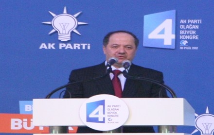 ده‌قی وتاری سه‌رۆكی هه‌رێمی كوردستان له‌ كردنەوەی كۆنگرەی چوارەمی پارتی دادو گەشەپێدان