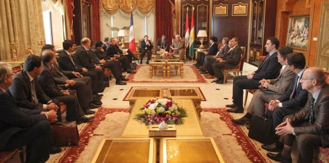 سه‌رۆكی هه‌رێمی كوردستان پێشوازی له‌ باڵیۆزی فه‌ره‌نسا و شاندێكی كۆمپانیا فه‌ره‌نسییه‌كان ده‌كات