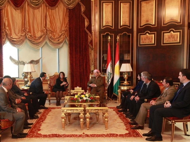 سه‌رۆكی هه‌رێمی كوردستان پێشوازی له‌ شاندێكی كۆنگره‌ی جڤاتی دیموكراتی سه‌ر به‌ پارتی به‌ده‌په‌ ده‌كات