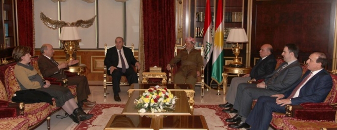 سه‌رۆكی هه‌رێمی كوردستان پێشوازی له‌ سه‌رۆكی فراكسیۆنی ئه‌لعیراقیه‌ ده‌كات