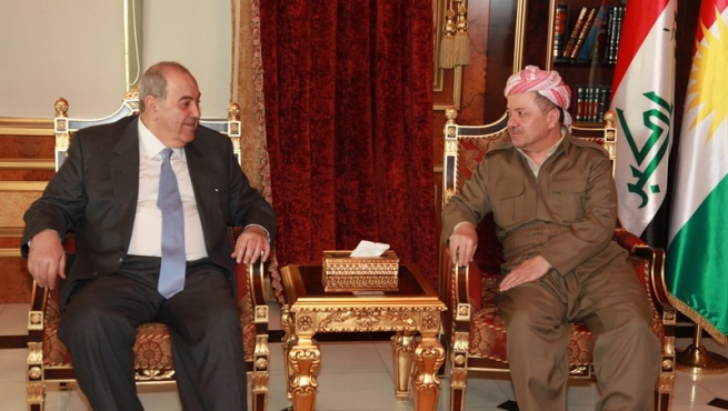 سه‌رۆکی هه‌رێمی کوردستان پێشوازی له سه‌رۆکی لیستی ئەلعەراقییە کرد