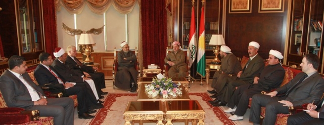 سەرۆكی هەرێمی كوردستان رۆڵی زانكۆی ئەزهەر بەرز دەنرخێنێت