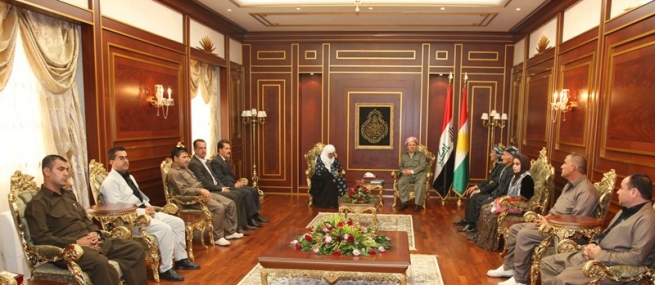 سه‌رۆكی هه‌رێمی كوردستان پیشوازی له‌ ژماره‌یه‌ك رێكخراوه‌كانی تایبه‌ت به‌ ئه‌نفالی گه‌رمیان ده‌كات