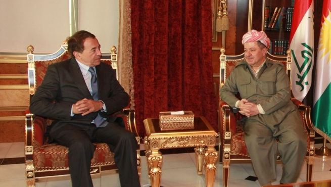 سه‌رۆكی هه‌رێمی كوردستان پێشوازی له‌ سەرۆكی سۆسیال ئەنترناسیۆناڵ و شاندی هاوڕێی ده‌كات