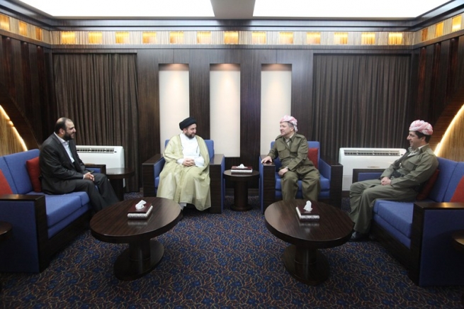 سەرۆكی هەرێمی كوردستان پێشوازی لە سەرۆكی ئەنجوومەنی باڵای ئیسلامیی عێراق كرد