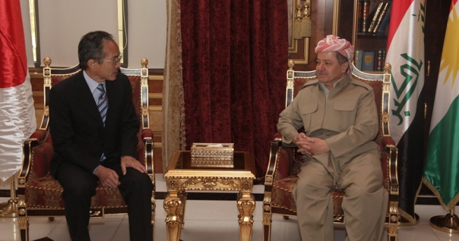 سەرۆكی هەرێمی كوردستان پێشوازی لە بالیۆزی نوێی ژاپۆن لە عێراق دەكات