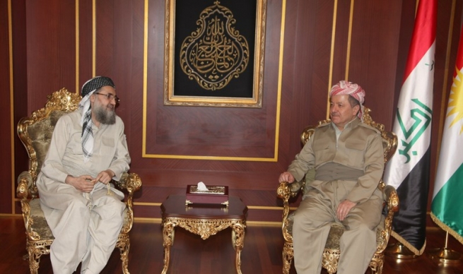 سەرۆكی هەرێمی كوردستان پێشوازی لە ڕابەری گشتیی بزووتنەوەی ئیسلامی کرد