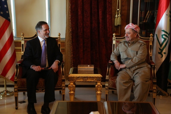 سەرۆكی هەرێمی كوردستان پێشوازی لە بالیۆزی ویلایەتە یەكگرتووەكانی ئەمەریكا لە عێراقی فیدڕاڵ كرد