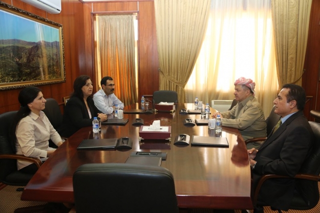 سەرۆكی هەرێمی كوردستان پێشوازیی لە شاندێكی پارتی یەكێتی دیموكراتی (پەیەدە) كرد