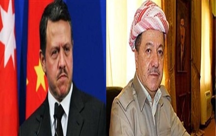 بروسكەی سەرەخۆشیی سەرۆك بارزانی بۆ پادشای شانشینی ئوردن