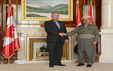 سەرۆكی هەرێمی كوردستان پێشوازی لە وەزیری دەرەوەی كەنەدا دەكات
