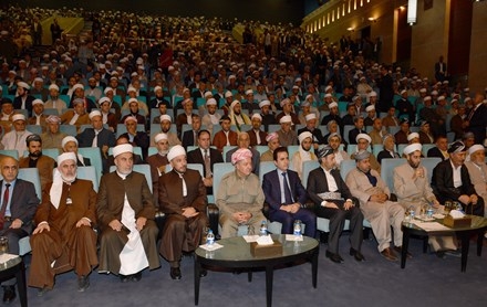  سەرۆكی هەرێمی كوردستان لەگەڵ زانایانی ئایینی كۆبۆوە 