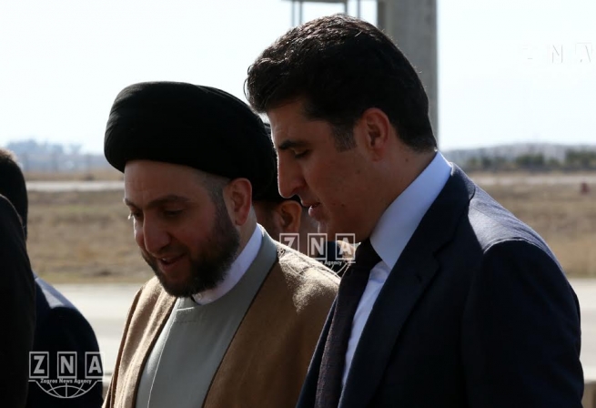 شاندێکی باڵای هاوپەیمانی نیشتمانی شیعە بە سەرۆکایەتیی عەممار حەکیم گەیشتە هەولێر
