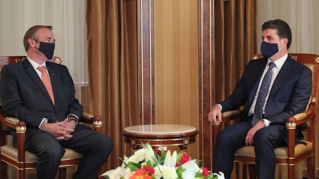 سەرۆکى هەرێمى کوردستان پێشوازى لە باڵیۆزى هۆڵەندا دەکات